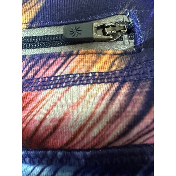 Athleta Muti Colored Cropped Capri Workout Leggings Size Medium - Picture 6 of 6